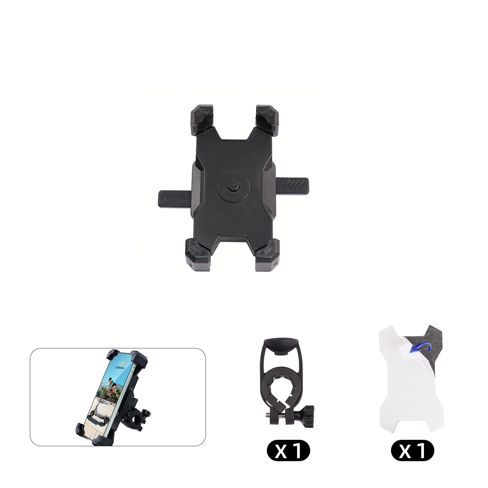 Scooter Phone Mount Holder - Black