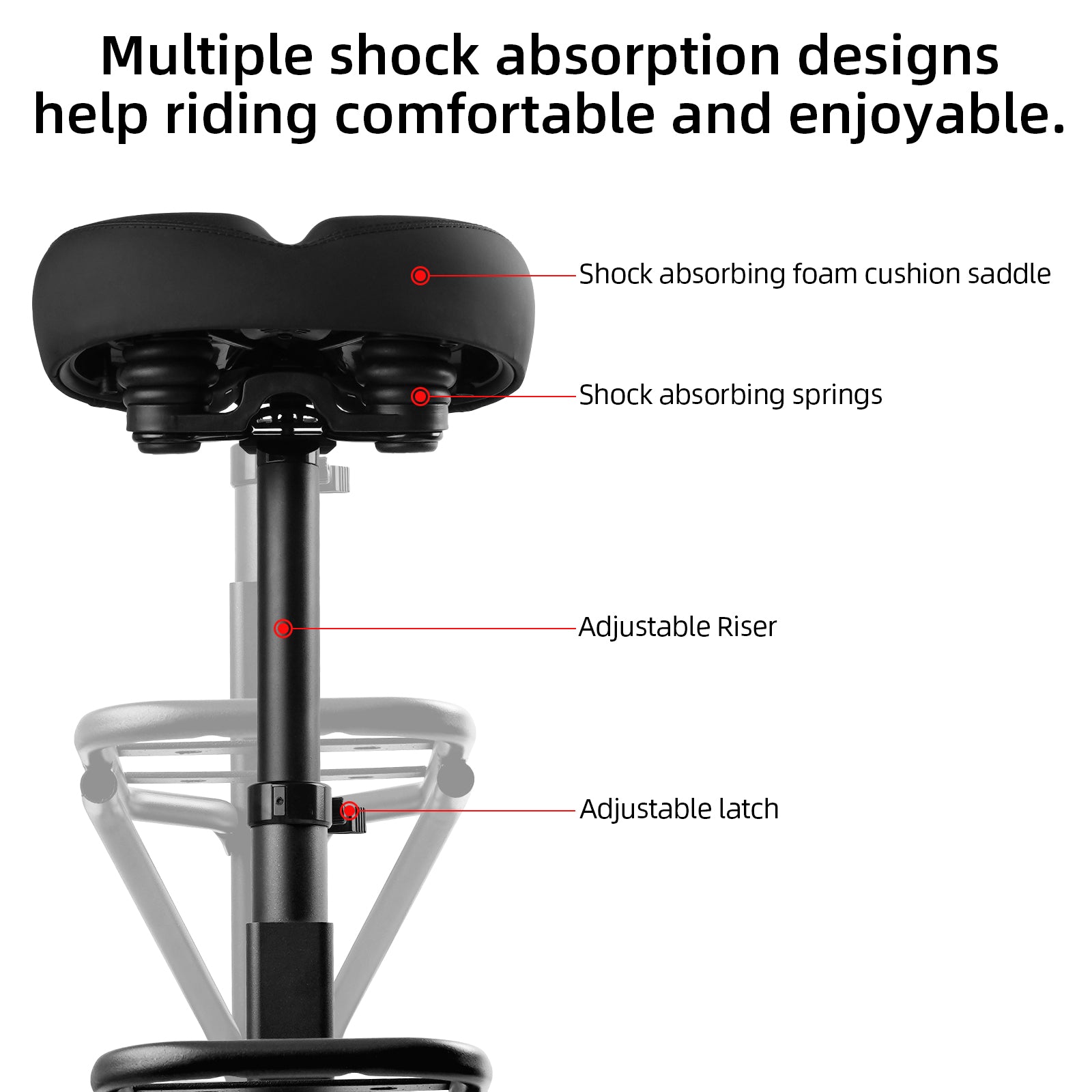 Removable Seat for RZ800 RZ1000 E Scooter, Black