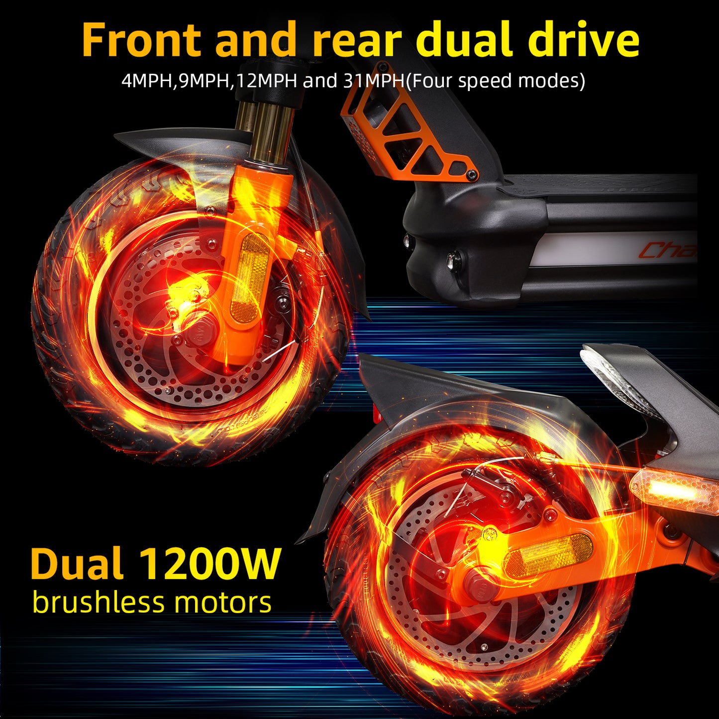 Cunfon RZ1000 Electric Scooter 2400W - Dual Motor