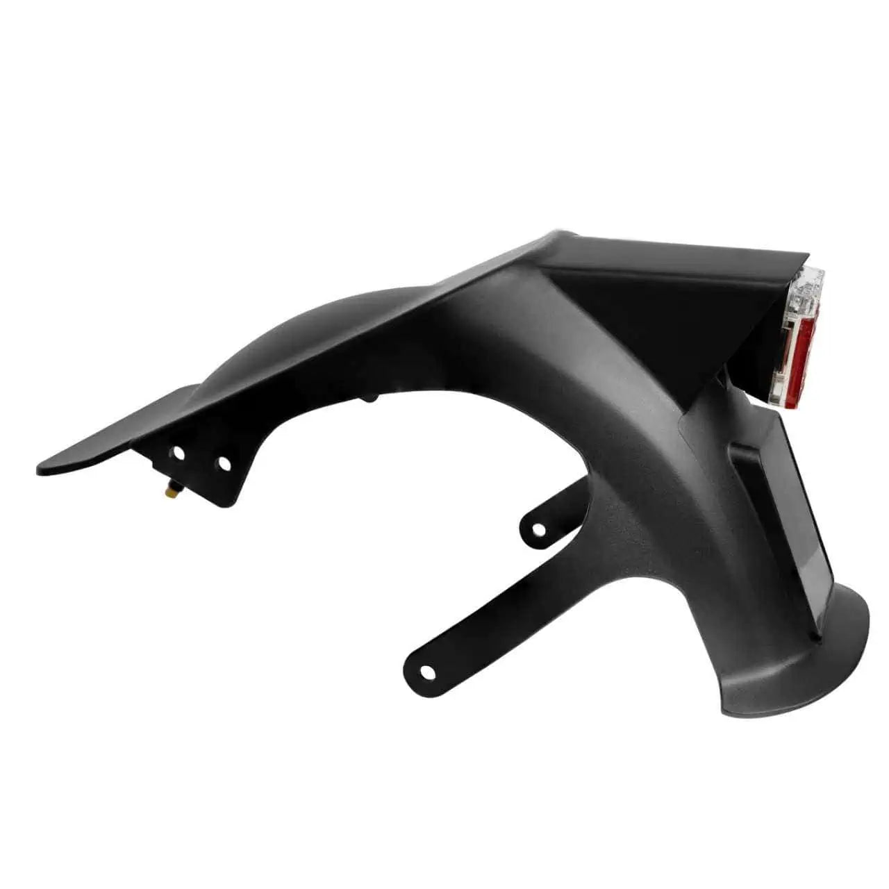 Cunfon RS500 Electric Scooter Rear Fender with Integrated Red Tail Light - Shows mounting points and splash guard design#style_led-lighted