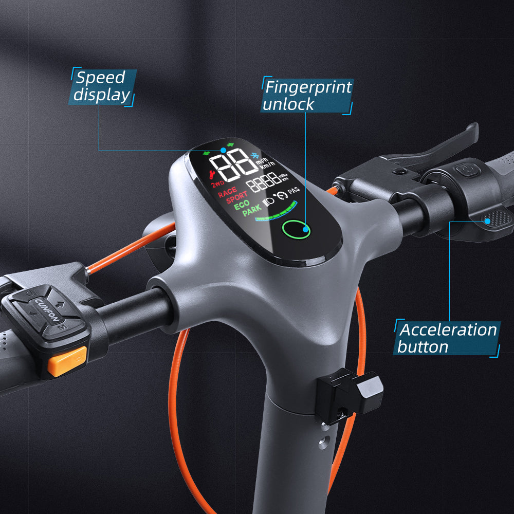 CUNFON RZ800 Control Panel - Speed Display, Fingerprint Unlock, and Acceleration Button for Easy Operation