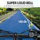 Electric Bike Horn with Anti-Theft Alarm, USB Charging