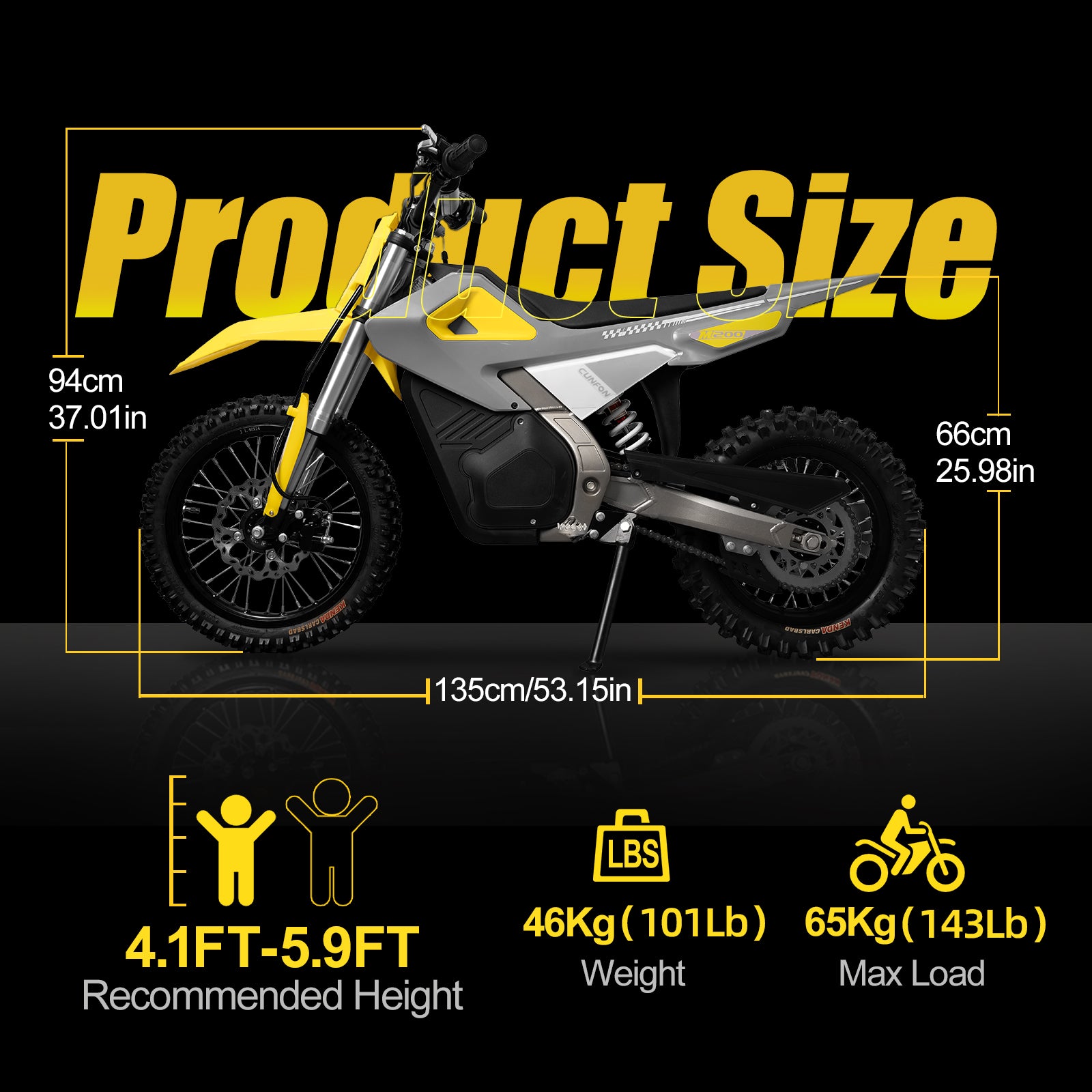 CUNFON M200 Electric Dirt Bike